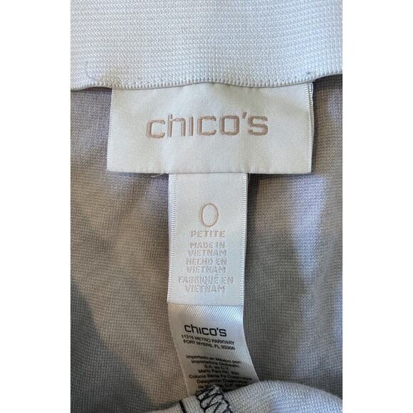 Chico’s Herringbone Pants Petite Size 0P (Small) Women’s Black Pull On - Picture 3 of 9